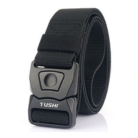 Jassy 125 cm pour hommes décontracté Nylon extensible 3.8 cm boucle automatique ceinture tactique extérieure à dégagemen