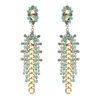 JASSY® Bohème 18K Plaqué Or Blanc Strass Boucles d