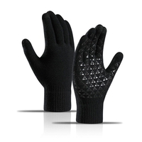 Jassy Neutre Tricoté Épais Polaire Chaud Antidérapant Gants À Écran Tactile Gants De Vélo