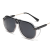 Jassy unisexe mode extérieur grand cadre D forme personnalité Double pont UV Protection lunettes de soleil