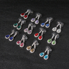 JASSY Zircon Crystal Dangle Earrings 12 mois Birthstone Birthday Stone Boucle doreille pour les femmes