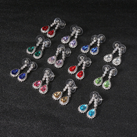 JASSY Zircon Crystal Dangle Earrings 12 mois Birthstone Birthday Stone Boucle doreille pour les femmes