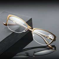 Jassy HD Lunettes de lecture optiques confortables en métal pour homme