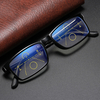Jassy Hommes Casual Far and Near Dual-use Anti-Blue Light Smart Progressive Auto Zoom HD Lunettes de lecture