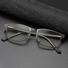 Jassy Hommes Portable Anti-Lumière Bleue Pliant Ultra-Léger Rétro Métal Confortable HD Lunettes de Lecture