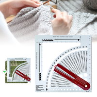 Jauge à tricoter convertisseur pull à tricoter règle de densité circulaire pour les travaux de tricotage artisanat chand