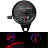Jauge de compteur de vitesse kilométrique kilométrique kilométrique de compteur de moto universel double