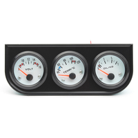 Jauge de pression dhuile de thermomètre deau lunette noire voltmètre de 52mm
