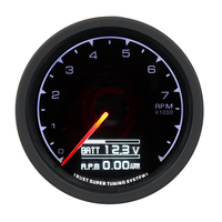 Jauge de tachymètre à affichage numérique 12V 2.5 "62MM 7 couleurs multi D/A LCD avec capteur