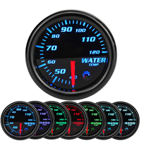 Jauge de température de leau de 2 pouces 52mm 7 couleurs LED