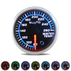 Jauge de température deau 2 pouces 52mm 80-260 ° F 7 couleurs LED compteur de voiture à visage noir avec capteur