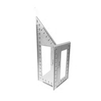 Jauge multifonctionnelle de règle dangle carré de 45/90 degrés mesurant loutil de travail du bois