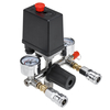 Jauges de régulateur de collecteur de soupape de commande de pressostat de compresseur dair 220V