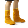 Jaune Jardinage Cuir de vachette Soudage Pieds Soudure Couvre-chaussures Protecteur Hommes Femmes