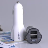 JC09 Chargeur voiture universel double USB 2A pour téléphone portable iPhone 6 5 HTC