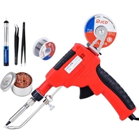 JCD-129B-2 80W Kit de pistolet à souder en étain pistolets à fer à souder électroniques fils à souder pour bijoux maison