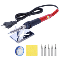 JCD 908 60W Kit doutils de fer à souder Fer à souder multifonction à température réglable avec embouts 5 pièces