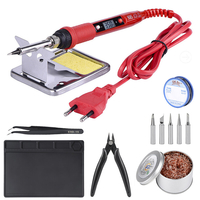 JCD 908S 80W fer à souder 220V 110V température réglable LCD Kit de fer à souder ESD isolation tapis de travail Station