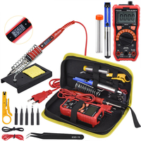 JCD 908S 80W Kits de fer à souder à souder 110V 220V Multimètre numérique à température réglable Rangement automatique L