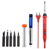 JCD 908U Kit doutils de fer à souder 80W 220V / 110V 180 ~ 500 ℃ / 356 ~ 932 ℉ Température réglable LCD Outils de r