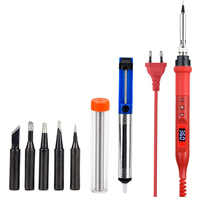 JCD 908U Kit doutils de fer à souder 80W 220V / 110V 180 ~ 500 ℃ / 356 ~ 932 ℉ Température réglable LCD Outils de r