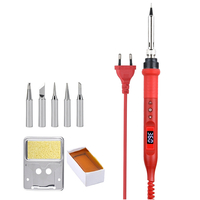 JCD 908U Kits doutils de fer à souder électrique 100W 220V / 110V LCD éclairage Station de Soldeing température rég