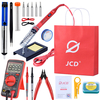 JCD 908U Kits doutils de fer à souder électrique 100W 220V / 110V LCD éclairage Station de Soldeing température rég
