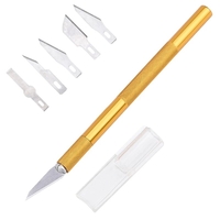 JCD antidérapant or métal outils Kit gravure artisanat couteau + 5 pièces lames pour téléphone portable PCB bricolage ré