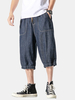 Jeans décontractés à cordon de serrage simple pour hommes