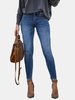 Jeans en denim décontracté à fermeture éclair pour femmes