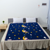 Jet chauffé électrique bleu sur sous les couvertures lit lavable Soft matelas chaud