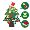 JETEVEN DIY Feutre Arbre de Noël pour Enfants Mur Décorations de Noël Compte à rebours de Noël Calendrier de lAvent