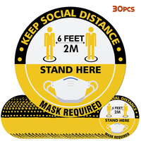 Jetéven Lot de 30 autocollants davertissement 6 pieds 2 m