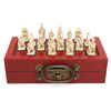 Jeu déchecs avec 32 figurines en terre cuite et guerriers en cuir chinois