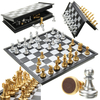 Jeu déchecs pièces dor en argent pliant ensemble contemporain de tableau magnétique pliable