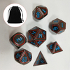Jeu de 7 dés polyédriques en métal antique DND RPG MTG Jeu de rôle