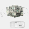 Jeu de 7 joints Daisy PM2.5 Masques Masque anti-poussière à motif dollar