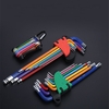Jeu de clés hexagonales et torx 9 pièces clé Allen extra-longue à bout sphérique inviolable métrique / SAE