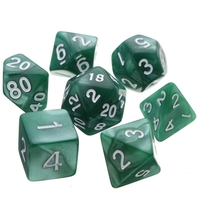 Jeu de dés Acrylique Numérique Multi-faces Polyèdres 7pcs
