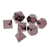 Jeu de dés multifaces en alliage de zinc de 7 pièces,  jeux de rôle,  gadget de dés avec sac