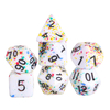 Jeu de dés polyédriques acryliques 7 pièces Colorful jeu de société gadget de dés multifaces