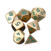 Jeu de dés polyédriques en cuivre pur jeu de rôle en métal Gadget de dés pour donjons Dragon jeux cadeau