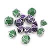 Jeu de dés polyédriques en métal de 7 pièces pour jeu de RPG de bureau de dés de donjons et de dragons