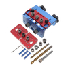 Jeu de guides de foret pour bois 3 en 1 Ensemble poinçonneuse à trous Dowelling Jig Self Tighten Clamp Dowel Tenon Poinç