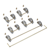 Jeu de stabilisateurs à visser PCB Transparent pour clavier mécanique 60% arbre grande clé lubrification Tuning Modifica