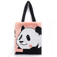 Jeux olympiques dhiver Pékin 2022 mignon Panda impression sac à main en Fiber de Polyester grande capacité sac à ba