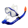 Jiejia M9620 Lunettes de plongée en apnée pour enfants et lunettes de plongée avec tuba bleu et vert