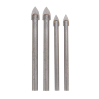 JIMI mise à niveau 4 pièces 6 / 8mm forets en acier allié Triangle foret pour mur en céramique verre béton ouvreur de tr