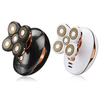 JINDING Charge USB 5 Têtes de rasoir flottantes Rasoir électrique Tondeuse à cheveux Rasoir sans fil