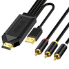 Jinghua Z132 AV à HD 1080P Ligne de Conversion Projecteur TV Décodeur Affichage HD Câble Ligne de Conversion Audio et Vi